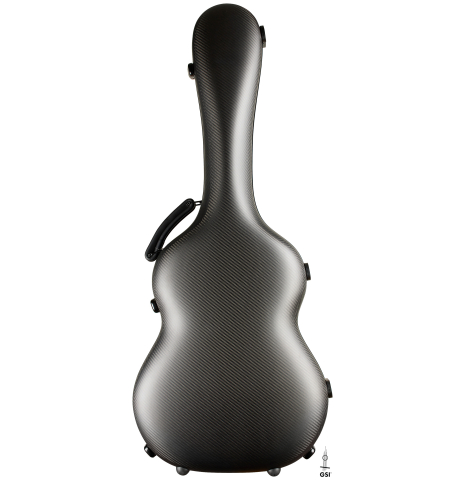 The topside of a “Luthier Series Classical Guitar Carbon Case” by Leona Cases - Matte Black