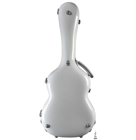 The underside of a “Luthier Series Carbon Case” by Leona Cases - White