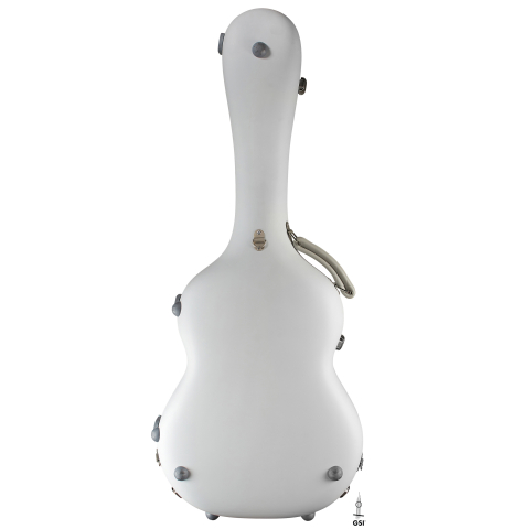 The underside of a “Luthier Series Carbon Case” by Leona Cases - Matte White