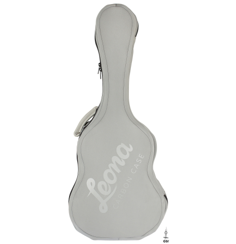 The front of a “Luthier Series Carbon Case COVER” by Leona Cases - Gray
