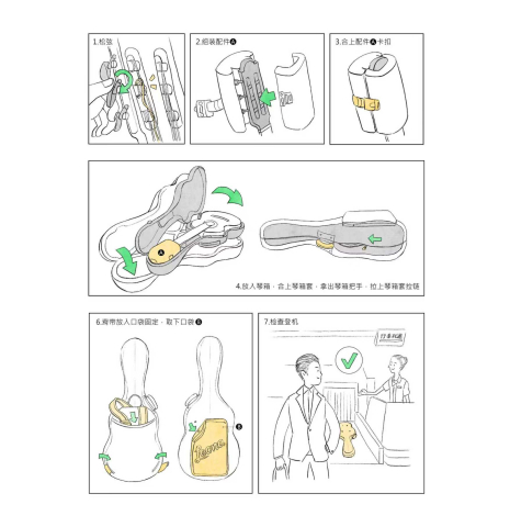 The instructions on how to use a “Luthier Series Carbon FLIGHT SUIT” by Leona Cases - White