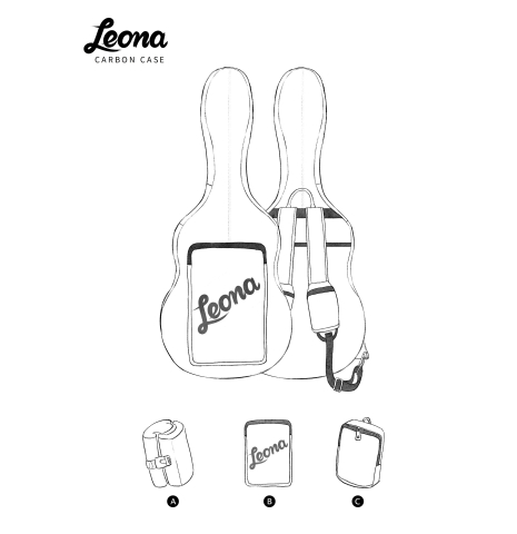 Diagram showing the parts of a “Luthier Series Carbon FLIGHT SUIT” by Leona Cases - White