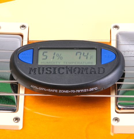 MusicNomad HONE - Guitar Hygrometer - Humidity &amp; Temperature Monitor (MN312)