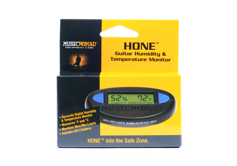 MusicNomad HONE - Guitar Hygrometer - Humidity & Temperature Monitor (MN312)