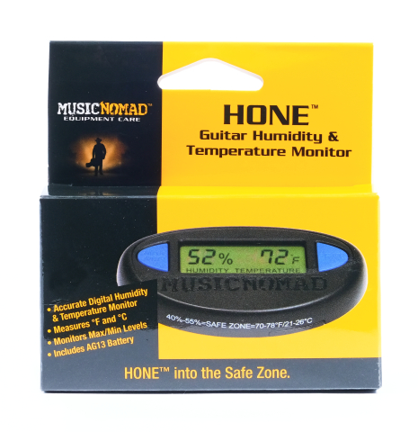 MusicNomad HONE - Guitar Hygrometer - Humidity &amp; Temperature Monitor (MN312)