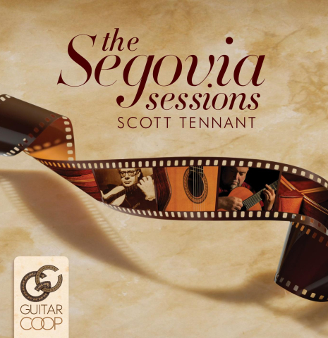 The front of "The Segovia Sessions" - a classical guitar album by Scott Tennant