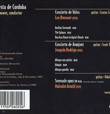 Orquesta de Cordoba, Volume 1, Leo Brouwer, Costas Cotsiolis, Scott Tennant, Odair Assad
