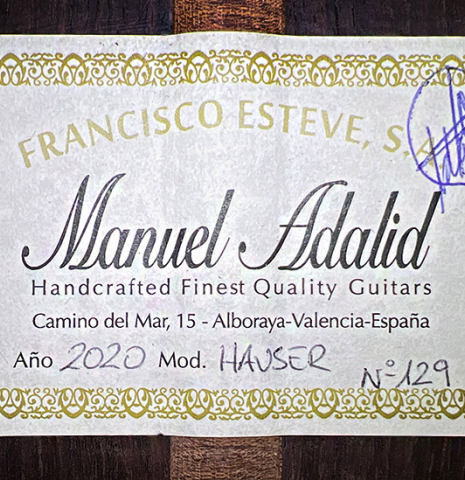 2020 Manuel Adalid "Hauser" SP/IN