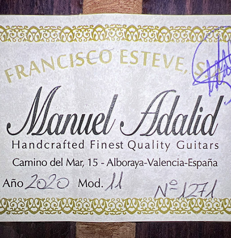 2020 Manuel Adalid "Model 11" CD/IN