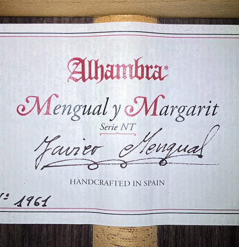 2020 Alhambra “Mengual y Margarit NT” CD/IN