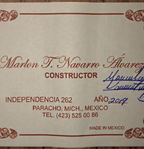 2019 Marlon Navarro Alvarez "Student Classical" CD/PE