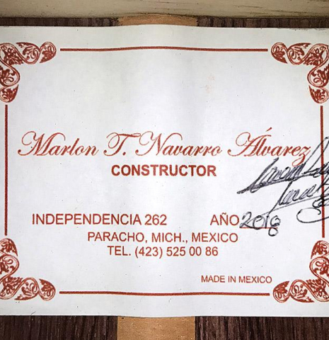 2018 Marlon Navarro Alvarez "Student Classical" SP/PE