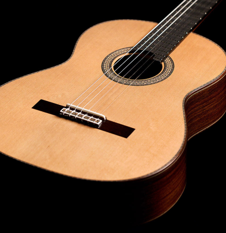 This is the top and sides of a Asturias "Renaissance C" classical guitar made with cedar and Indian rosewood