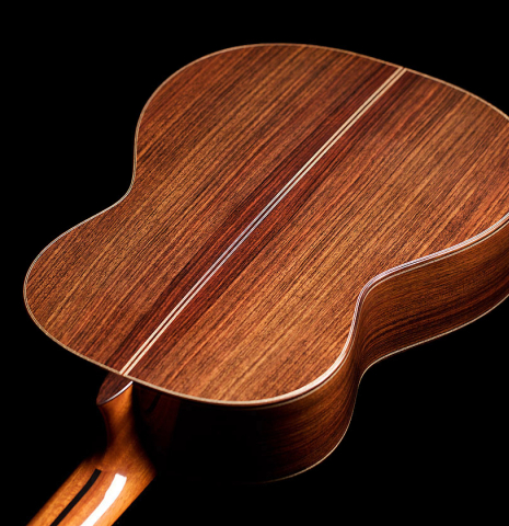 This is the back and sides of a Asturias "Renaissance C" classical guitar made with cedar and Indian rosewood