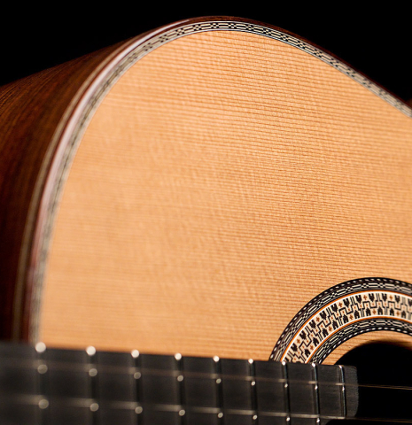 This is the soundboard and sides of a Asturias "Renaissance C" classical guitar made with cedar and Indian rosewood