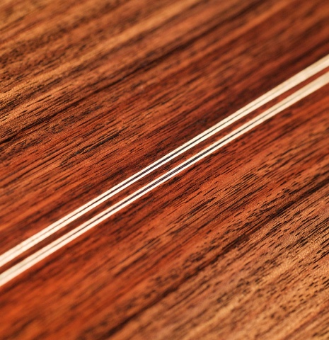 The back of a 2022 Asturias "Custom C" classical guitar made with 630 mm scale
