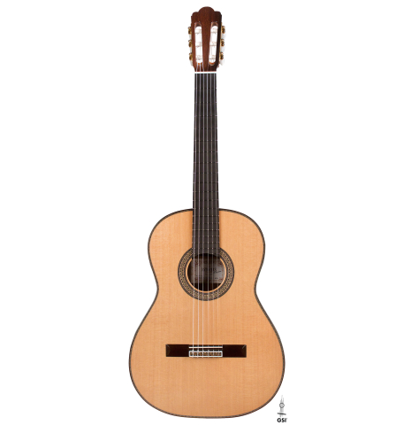 The front of a 2022 Asturias &quot;Custom C&quot; classical guitar made with 630 mm scale