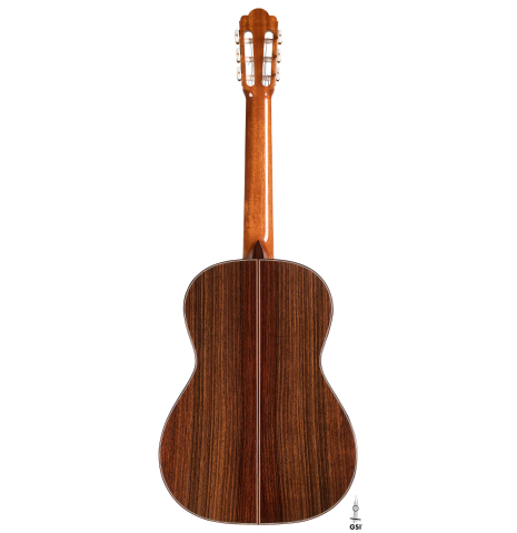 The back of a 2022 Asturias "Custom C" classical guitar made with 630 mm scale
