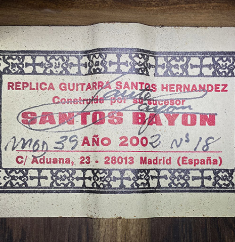 2002 Santos Bayon SP/CSAR