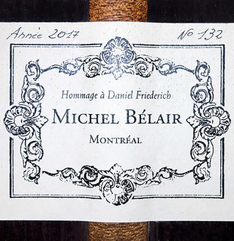 2017 Michel Belair &quot;Hommage a Daniel Friederich&quot; CD/IN