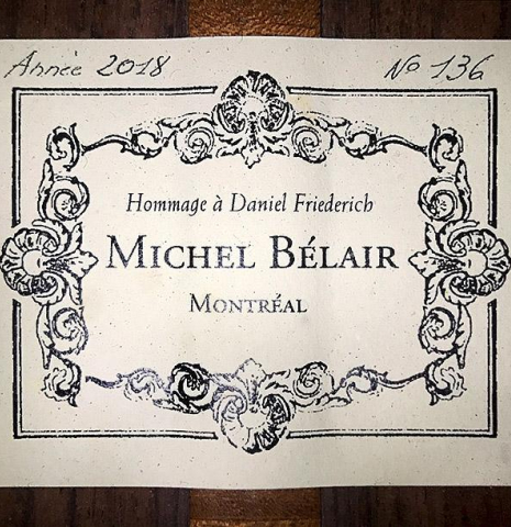 2018 Michel Belair &quot;Hommage a Daniel Friederich&quot; CD/IN
