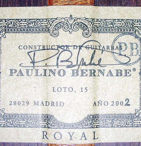 2002 Paulino Bernabe "Royal" CD/CSAR