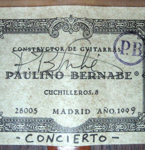 1999 Paulino Bernabe "Concierto" CD/CSAR