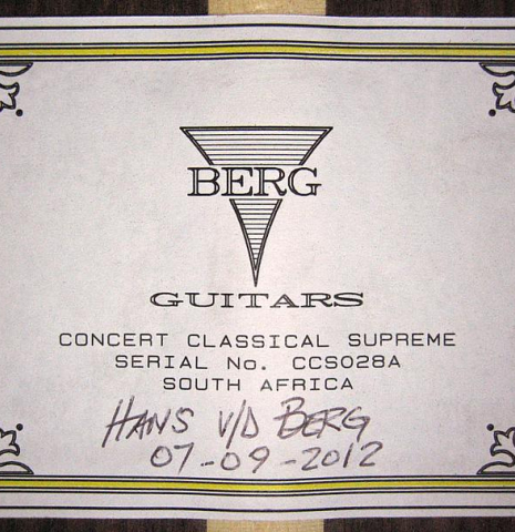 2012 Hans van den Berg CD/IN