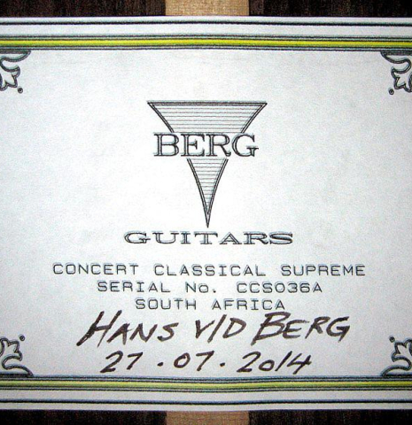 2014 Hans van den Berg CD/IN
