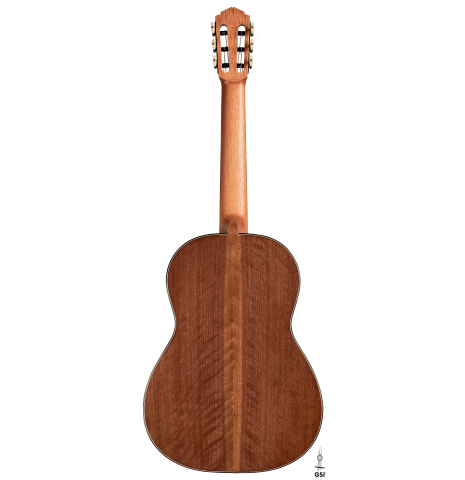 The back view of a 2022 Tobias Berg made with Spruce soundboard and Walnut back and sides