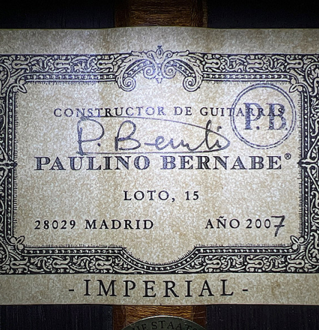 2007 Paulino Bernabe "Imperial" SP/CSAR