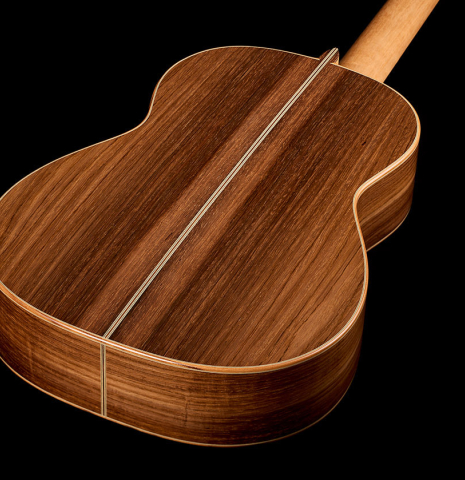 The back and sides of a 2026 Edmund Blöchinger "Dome" classical guitar made of spruce and CSA rosewood