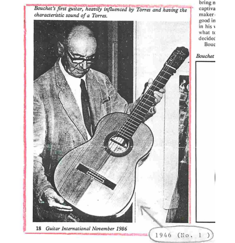Robert Bouchet with his first guitar