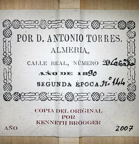 2007 Kenneth Brogger "1890 Torres" SP/CY