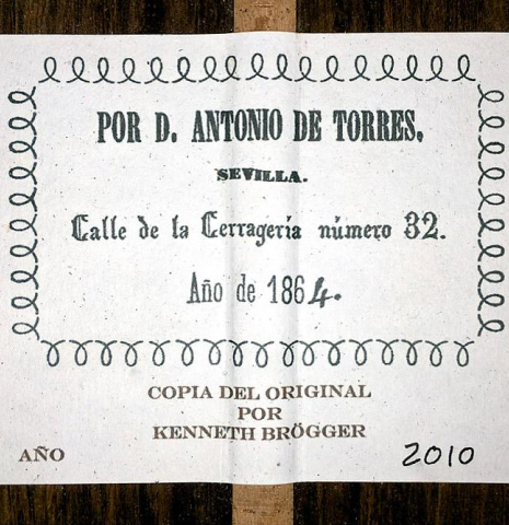 2010 Kenneth Brogger "1864 Torres" SP/CSAR