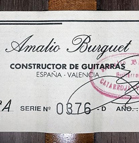 1996 Amalio Burguet "1a" SP/CSAR
