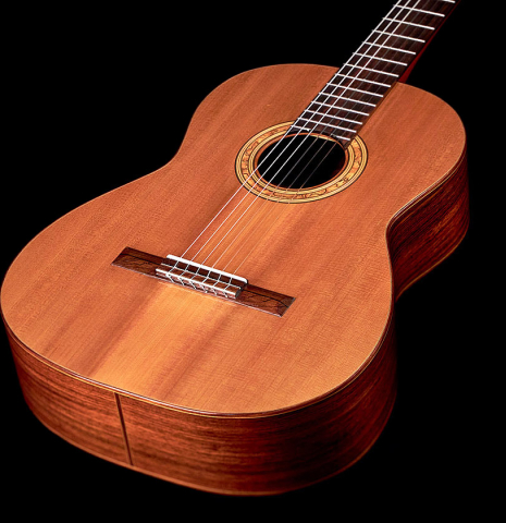 This is the cedar top front of a 1984 Cynthia H. Burton CD/IN classical guitar