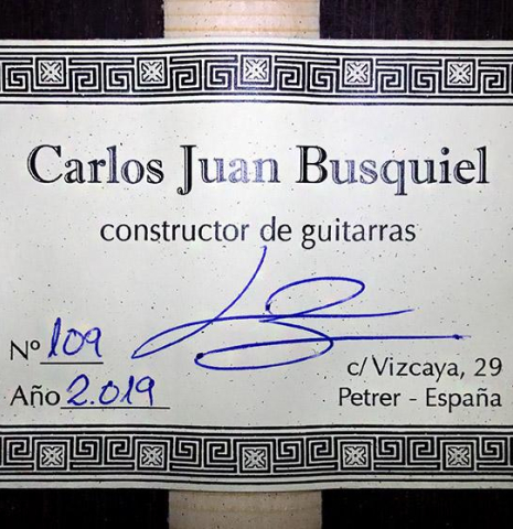 2019 Carlos Juan Busquiel CD/IN