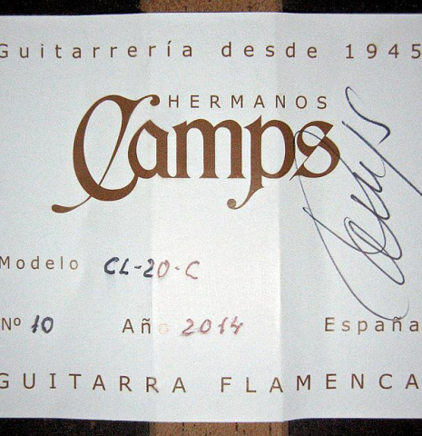 2014 Hermanos Camps "CL20-C" CD/AR