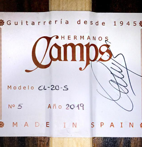 2019 Hermanos Camps "CL20-S" SP/EE