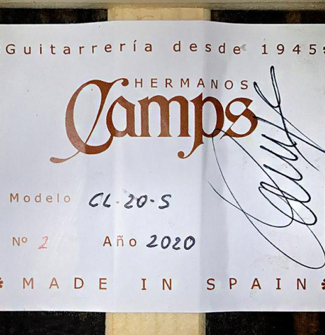 2019 Hermanos Camps "CL20-S" SP/EE