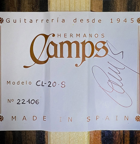 2021 Hermanos Camps "CL20-S" SP/EE