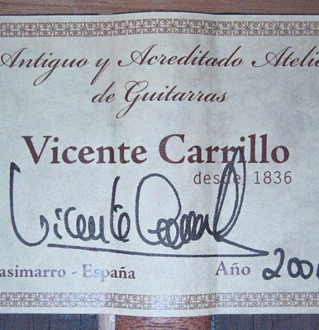 2006 Vicente Carrillo "1a" SP/CSAR