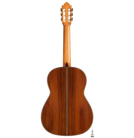 The back of a 2021 Vicente Carrillo "Primera Especial" made with cedar and African rosewood