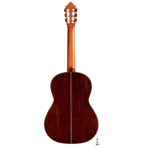 The back of a 2022 Vicente Carrillo &quot;Primera Especial&quot; made with cedar and African rosewood