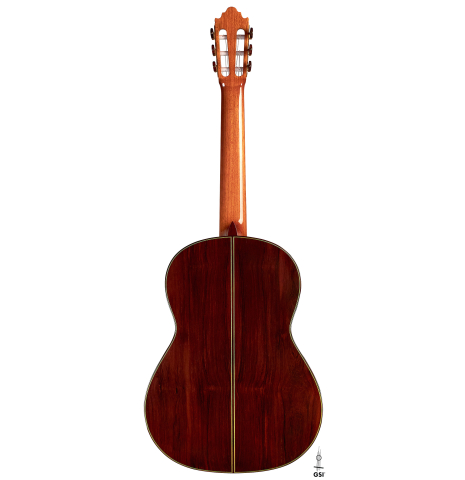 The back of a 2022 Vicente Carrillo "Primera Especial" made with cedar and African rosewood