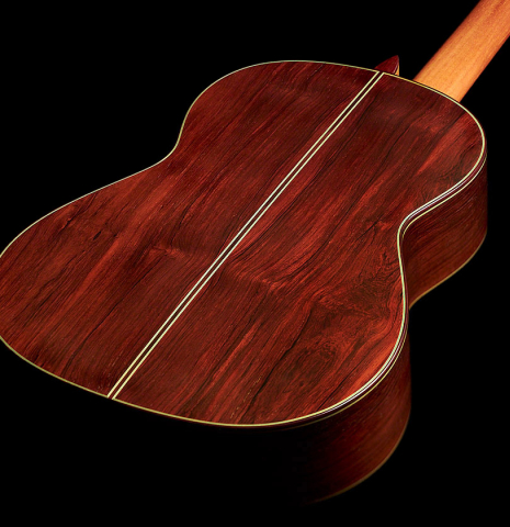 The African rosewood back and sides of a 2022 Vicente Carrillo &quot;Primera Especial&quot; classical guitar made with cedar top