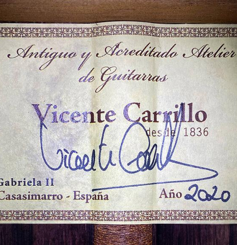 2020 Vicente Carrillo "Gabriela II" SP/AR