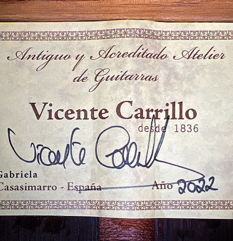 2022 Vicente Carrillo "Gabriela" SP/AR