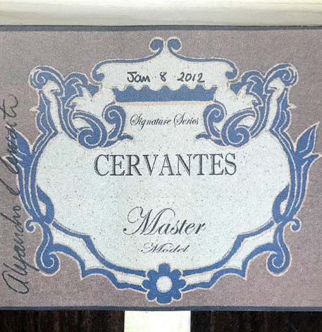 2012 Alejandro Cervantes "Master Signature" CD/IN